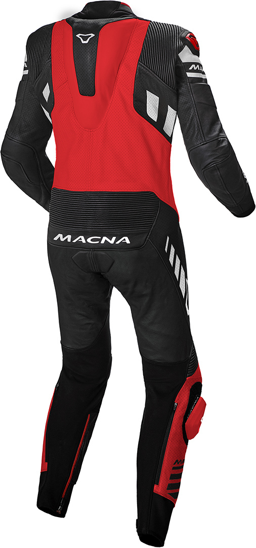Macna Tracktix One Piece Motorcycle Leather Racing Suit Black