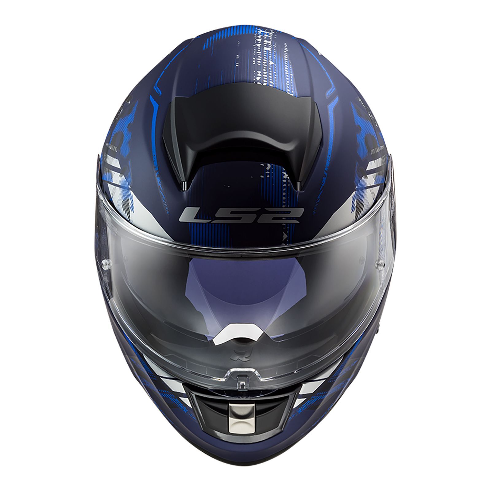 LS2 FF397 Vector Evo Stencil Full Face Motorbike Helmet Matte Blue