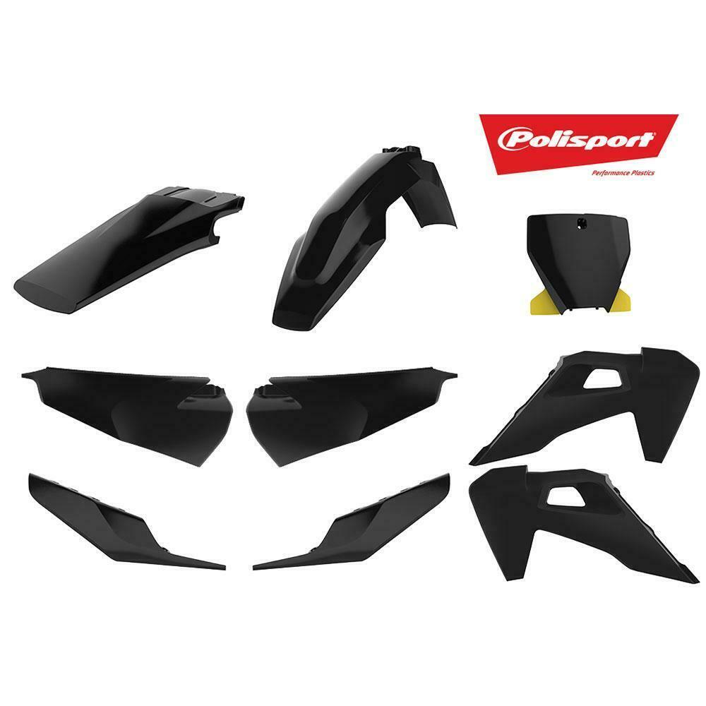 Polisport plastics kit black off road dirt mx for 2019 Husqvarna TC125