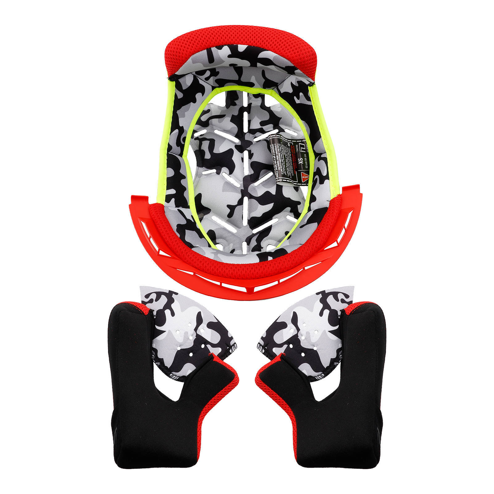 LS2 Helmet MX437 Red Liner / Cheek Pads (Set)