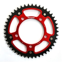 48t Red Supersprox Stealth Rear Sprocket for 2017-2023 Husqvarna TC65 - Standard Gearing