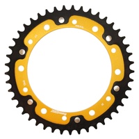 43t Gold Supersprox Stealth Rear Sprocket for 2002-2019 Honda VFR800FI - Standard Gearing