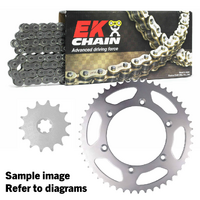 EK O-Ring Chain & Sprocket Kit for 2014-2024 Honda CRF125FB Big Wheel - 13/49