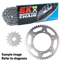 EK HD Chain & Sprocket Kit for 2002-2024 Yamaha TTR125L Big Wheel - 13/54