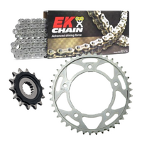 EK X-Ring Chain & Sprocket Kit for 2022-2025 Yamaha XSR900 - 16/45 (Rubber Backed Front Sprocket)