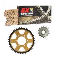 EK Gold X-Ring Chain & Stealth Sprocket Kit for 2000-2006 Kawasaki ZX-12R ZX12 - 17/46