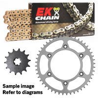 EK Gold X-Ring Chain & Sprocket Kit for 2013-2016 Kawasaki Z800 - 15/45
