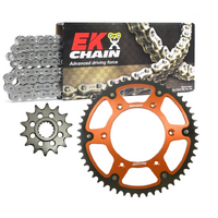 EK Chain & Orange Stealth Sprocket Kit for 2014-2016 KTM 1190 Adventure / R - 17/44