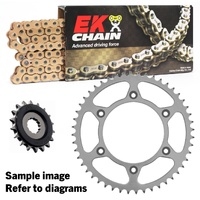 EK Gold X-Ring Chain & Sprocket Kit for 2008-2016 Triumph 865 Thruxton - 18/43