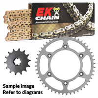 EK Gold X-Ring Chain & Sprocket Kit for 2019-2023 Triumph 1200 Scrambler XE - 16/44