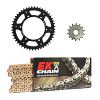 EK Gold Chain & Steel Stealth Sprocket Kit for 99-01 Ducati 996 S & SPS 15/38