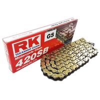 RK Standard 420 Non O-Ring Chain GS420SB - 136 Links, Gold