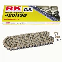 RK Gold 428 HSB Heavy Duty Non O-Ring Motorcross MX Motorbike Chain - 136 links
