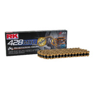 RK 428 MXU U-Ring Race Motorbike Chain - 126 links Gold