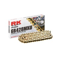 RK 428 MXU U-Ring Race Motorbike Chain - 136 links Gold