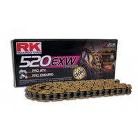 RK 520 EXW X-Ring Enduro ATV MX Motocross Motorbike Chain - 120 links Gold