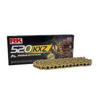 RK 520 KXZ Reinforced Heavy-duty Motocross Motorbike Chain - 120 Links Gold
