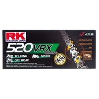 RK 520 VRX X-Ring Street Motocross Motorbike Chain - 120 links Gold