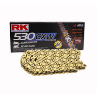 RK 530 GXW X-Ring Street Track Motorbike Chain - 120 links Gold