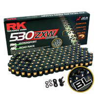 RK 530 ZXW X-Ring Heavy Duty Motorbike Chain - 120 links Black