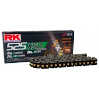 RK 525 XSO X-Ring Street Track Performance Motorbike Chain - 120 links Black