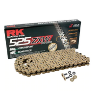 RK 525 ZXW Hypersport Race Track Motorbike Chain - 120 Links Gold