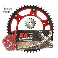 EK Red Chain & Stealth Sprocket Kit for 2005-2017 Honda CRF450X - 13/51 (520 Pitch)