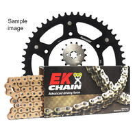 Black Stealth/Gold Chain EK Chain & Sprocket Kit for 2011-2022 Kawasaki KX250F 13/50