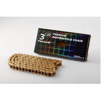 EK 520RV 3D Premium Motorbike Chain - Gold 120 Links