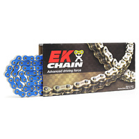 EK 530 Motorbike Chain NX-Ring Super Heavy Duty Metallic Blue Chain 122 Links