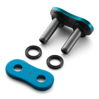 EK 530 Motorbike Chain NX-Ring Super Heavy Duty Metallic Blue Rivet Link