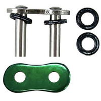 EK 530 Motorbike Chain NX-Ring Super Heavy Duty Metallic Green Rivet Link