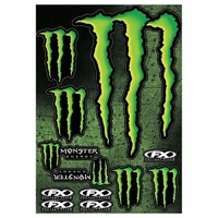 XL Monster Energy Decals Dirt Bike Motocross Sticker Sheet Factory Effex