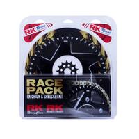 RK MX Gold Chain & Black Alloy Sprocket Kit for 2013-2020 Suzuki RMZ250 13/50