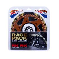 RK MX Gold Chain & Orange Alloy Sprocket Kit for 1993-2020 KTM 125 SX 13/48