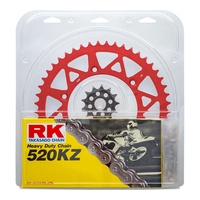 RK Lite Chain & Sprocket Kit Red 13/48 for Honda CR250R 1992-2007