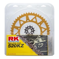 RK Lite Chain & Sprocket Kit Gold 13/49 for Suzuki RMZ250 2013-2019