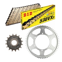 DID Gold X-Ring Chain & Sprocket Kit for 2002-2008 Honda CB900F Hornet - 16/43