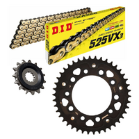 DID Gold X-Ring Chain & Sprocket Kit for 2019-2025 Honda CB650R - 15/42