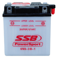 SSB Powersport Flooded Motorcycle Battery - 6N6-3B-1 