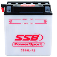 SSB Powersport Flooded Motorcycle Battery - CB10L-A2