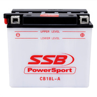 SSB Powersport Flooded Motorcycle Battery - CB18L-A 