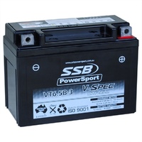 12V SSB V-Spec High Performance Motorbike AGM Battery - VT6.5B-3