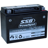 12V SSB V-Spec High Perform AGM Motorbike Battery - VTX15L-BS