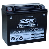 12V SSB V-Spec High Performance AGM Motorbike Battery - VTX20-BS