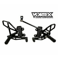 Vortex Rearsets for Honda CBR600RR 2007 - 2020 - Black