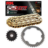 RK Gold X-Ring Chain & Sprocket Kit for 2021-2025 Triumph 1200 Speed Triple RS - 17/44