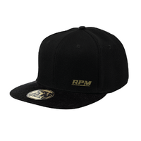 RPM Moto Urban Flat Peak Snapback Cap - Black