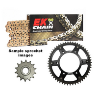 2008-2010 Kawasaki ZX10R EK Gold X-Ring Chain & Stealth Sprocket 16/43 - 520 Conversion