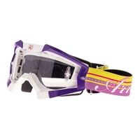 Ariete Motorbike MX Roll Off Goggles - Purple/White/Yellow